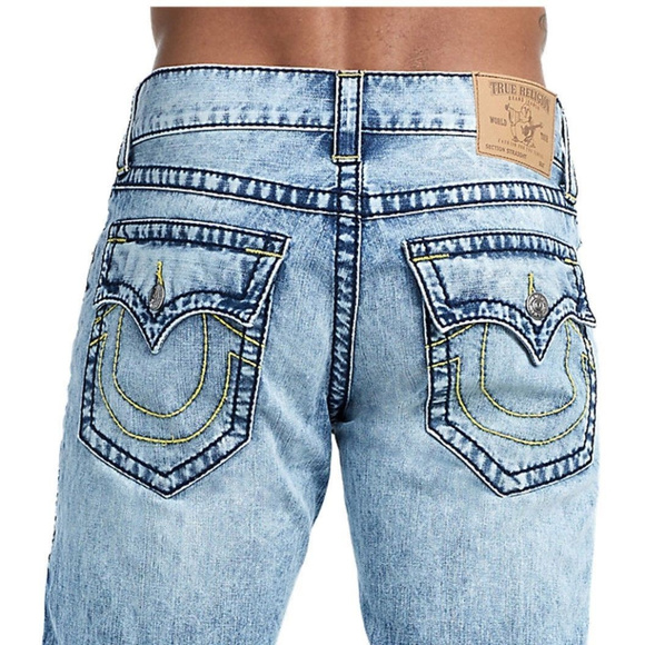 true religion yellow stitching
